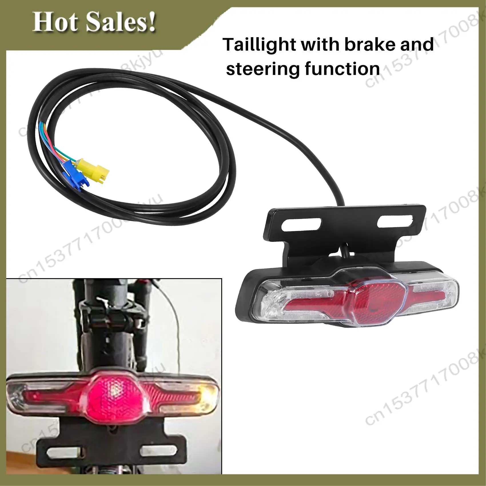 -A23G 12V-80V 12W 300 Lumen LED Front Light With Built-In Horn 36V-60V 5W Rear Light With Brake And Turn Function Switch For Ele