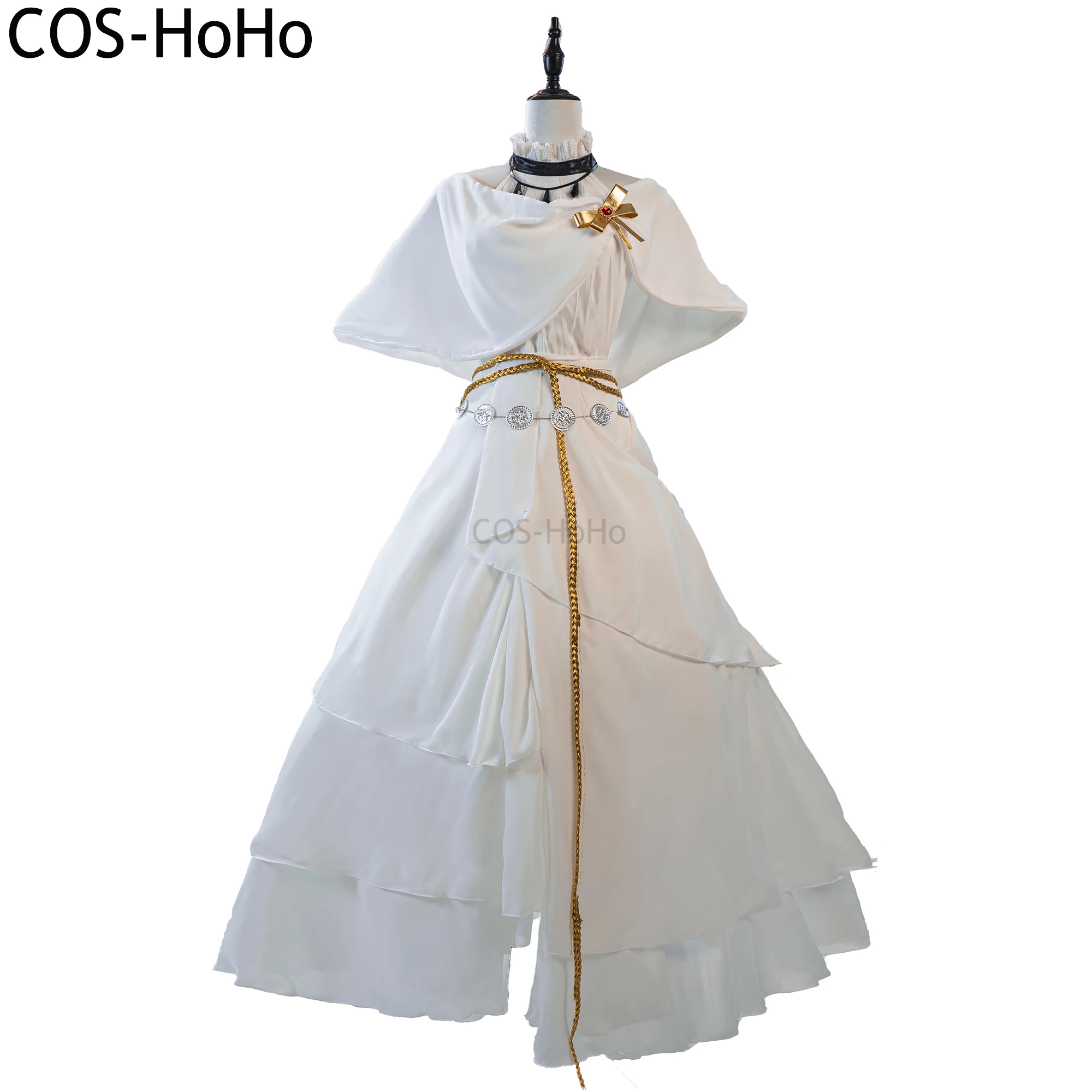 COS-HoHo Arknights Horn To Effloresce Whitely Skin Game Suit Elegant Uniform Cosplay Costume Halloween Party Outfit Women