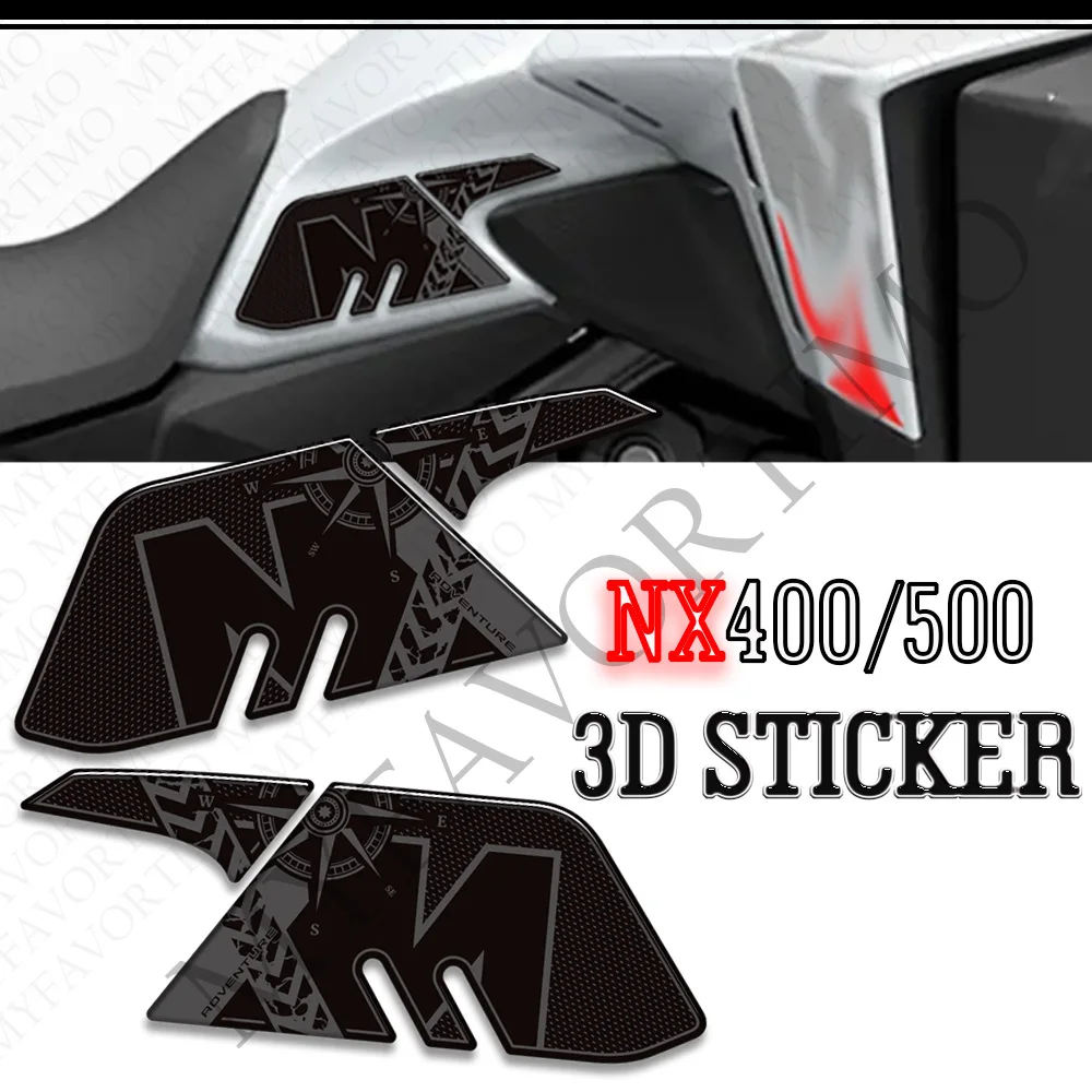 For Honda NX400 NX500 NX 400 500 2024 Motorcycle Protector Tank Pad Side Grips Gas Fuel Oil Kit Knee Stickers Decals For Honda N