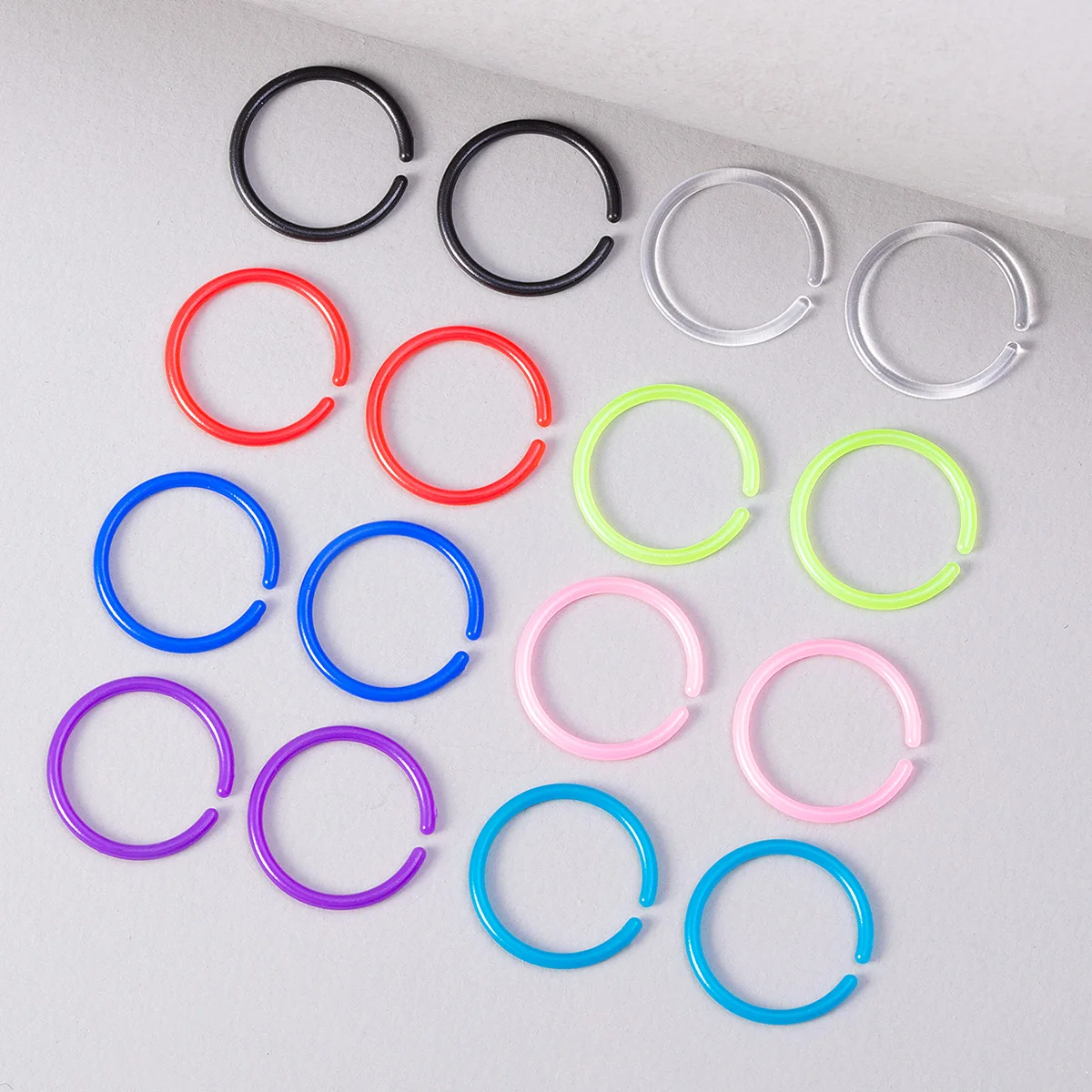 16 Stücke 20G Flexible Bunte Acryl Nasenring Lip Hoops Retainer Septum Schmuck Knorpel Daith Tragus Ohrringe Piercing Schmuck – Detail 4