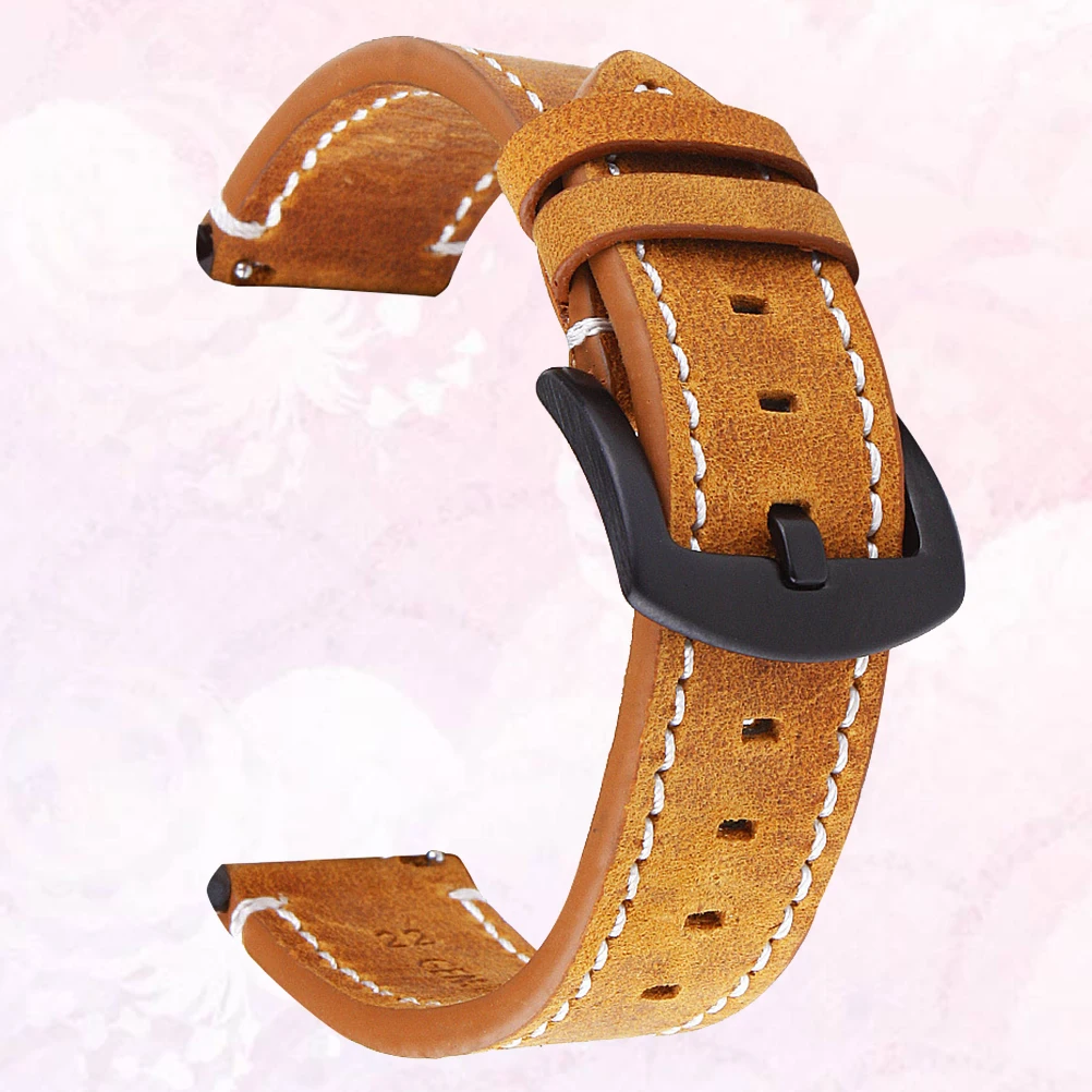 

1Pcs 18Mm Premium Watch Strap Vintage Replacement Band Easy to Install Resizable Buckle Secure Fit for Moto and Gear S3