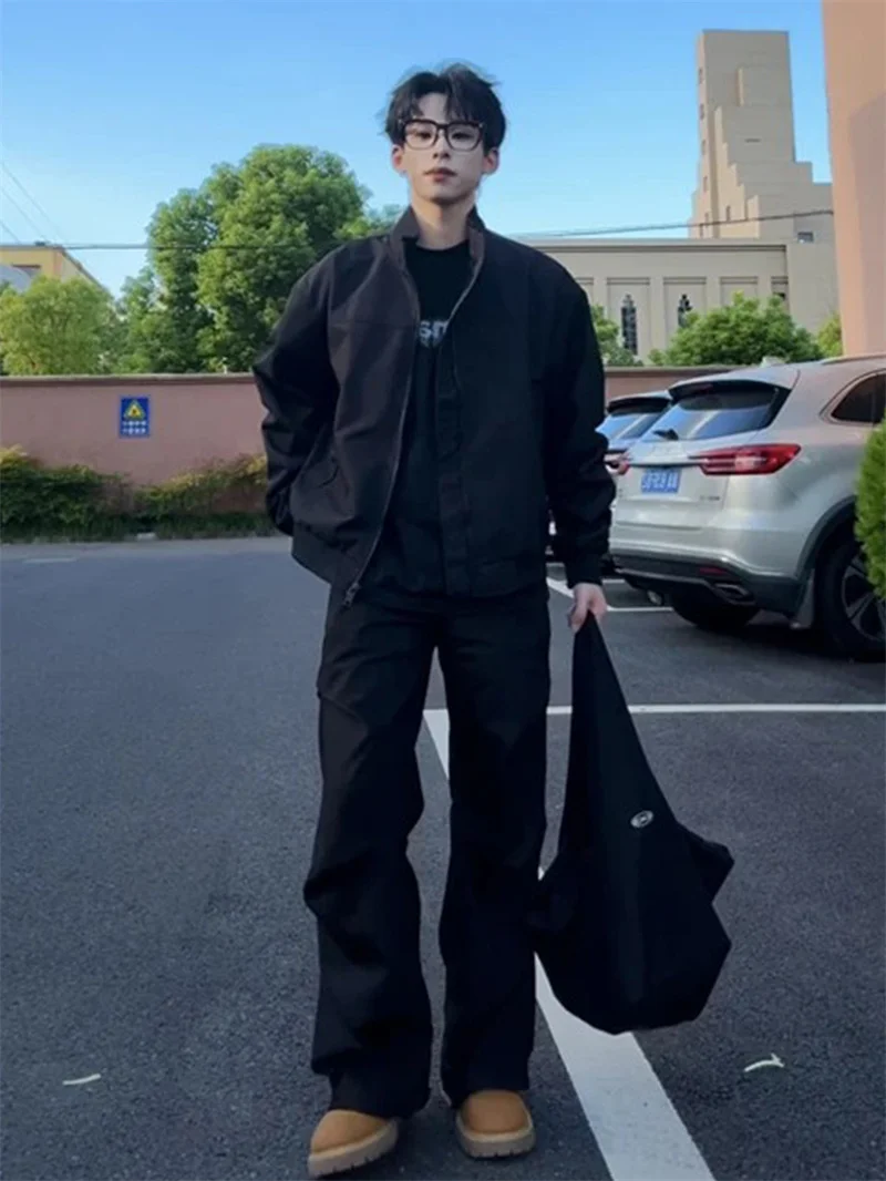 

Мужская ветрозащитная куртка American Sle Hard Man с воротником-стойкой, осенне-зимняя, свободного кроя, для активного отдыха, в стиле милитари