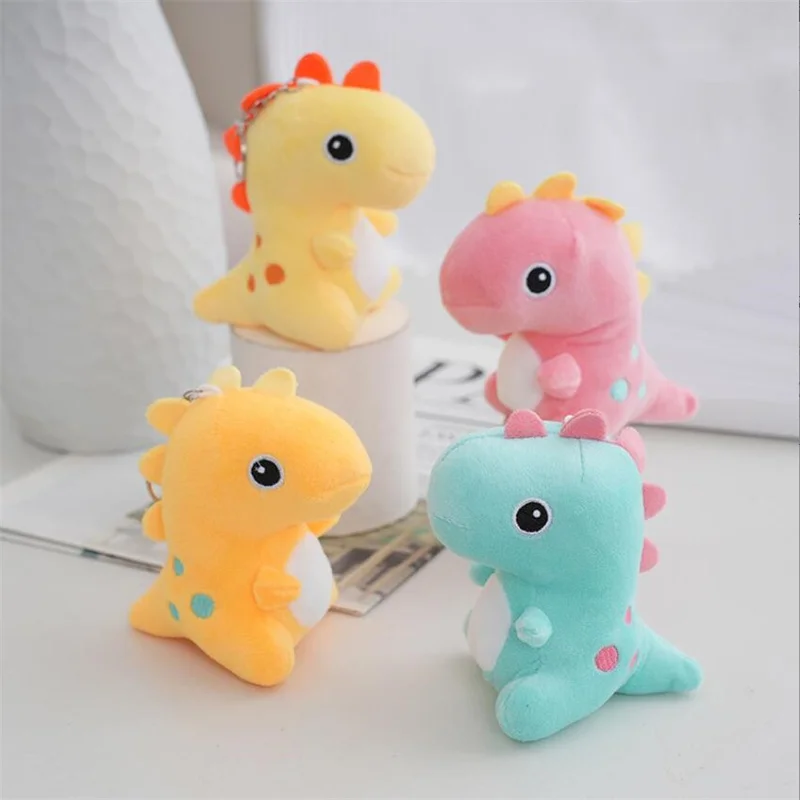 

12Cm Cute Dinosaur Plush Toys Small Pendant Dinosaurs Key Chain Keychains Stuffed Toy Couple Gift Hot Sale