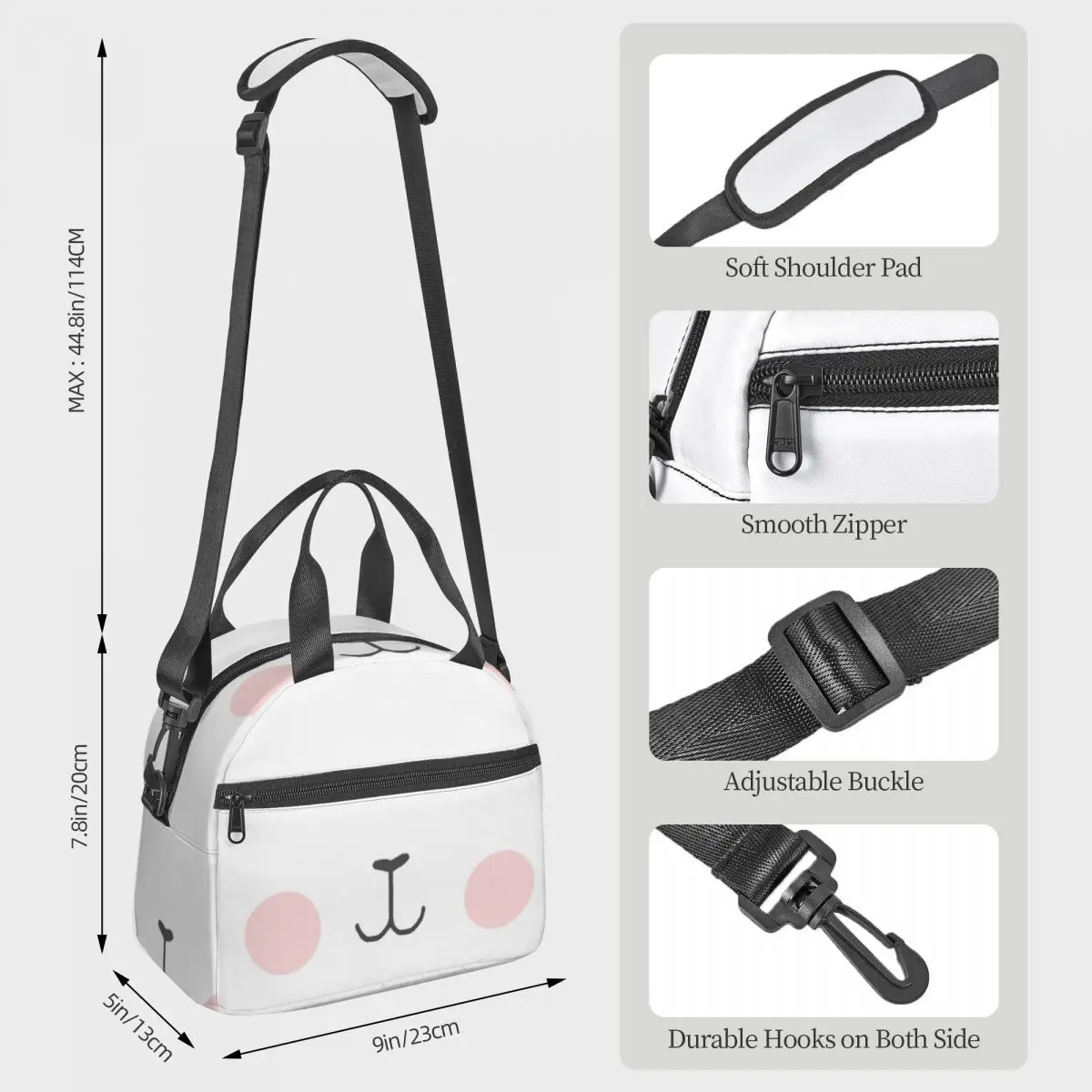 Milk Bear And Mocha B Lunch Bags Insulated Bento Box Leakproof Lunch Tote Picnic Bags Thermal Bag for Woman Girl