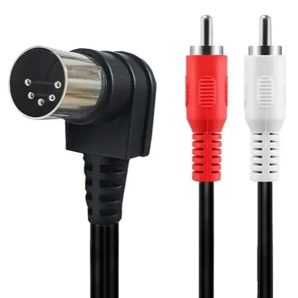 Cavo Adattatore Audio Video 3RCA Maschio A 3.5mm Maschio 3 Piedi - Oro Placcato - Foto 2