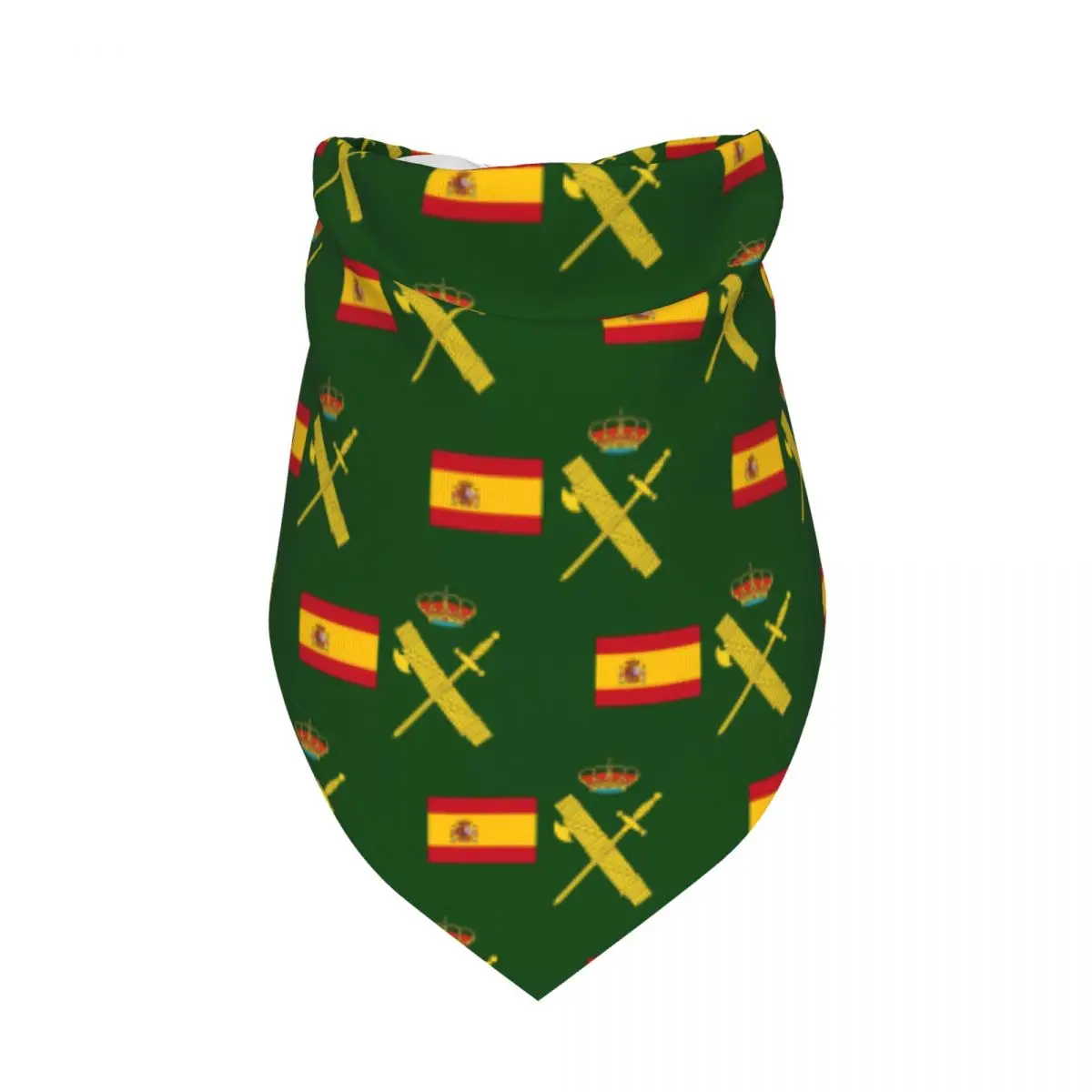 Flag Of Spain Plus Emblem Civil Guard Pet Triangle Bibs Puppy Cat Scarf Neck Decoration Polyester Pet Bandana Pet Accessories