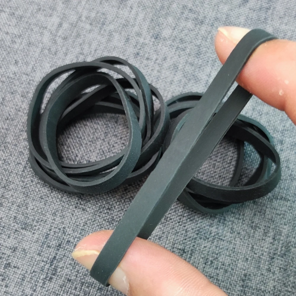 100Pcs Big Black Rubber Bands Strong Rubber Ring Stretchable Sturdy Rubber Elastic Band Office Home Packaging Supply Rubber Tie