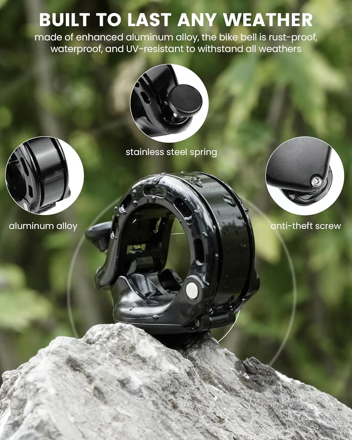 AirTag 자전거 벨 보호 홀더 숨겨진 방수 사이클링 경적 자전거 벨 핸들 바 Air tag 케이스 액세서리 22-31.