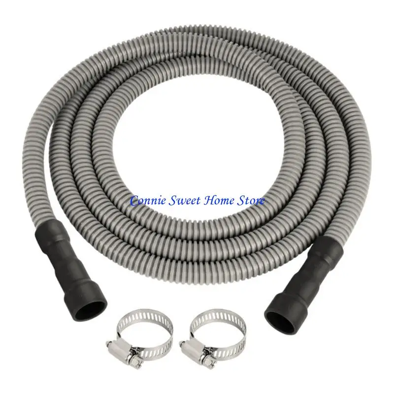 LXAF Anti Kink Dishwasher Drain Hose 10 Feet Smooth Flows Designs for 5/8inch & 3/4in