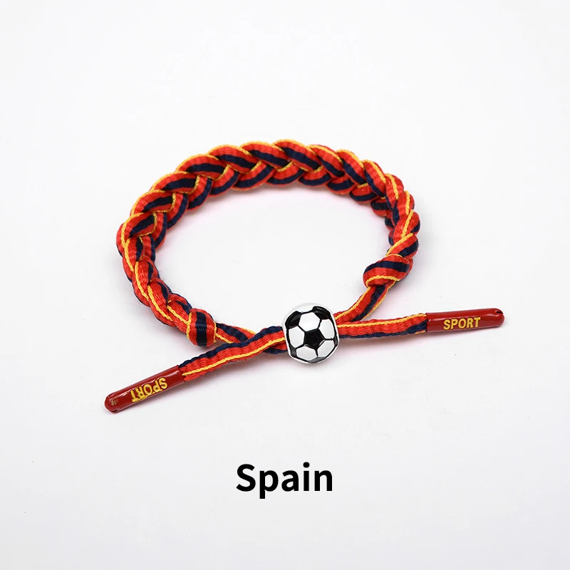 2026 Soccer Braided Bracelets Adjustable Woven Rope Wristband for Germany Portugal England Fans Ronaldo Messi Teen Gifts view 6