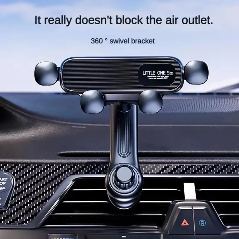 

New Gravity Car Phone Holder - Strong Air Vent Clip Mount for Secure Holding, Adjustable Mobile Cell Stand for Hands-Free
