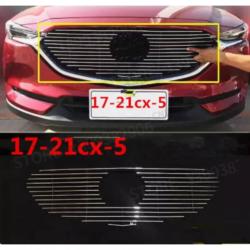 

High quality metal front center grille grille frame cover for Mazda CX-5 CX5 2017-2021