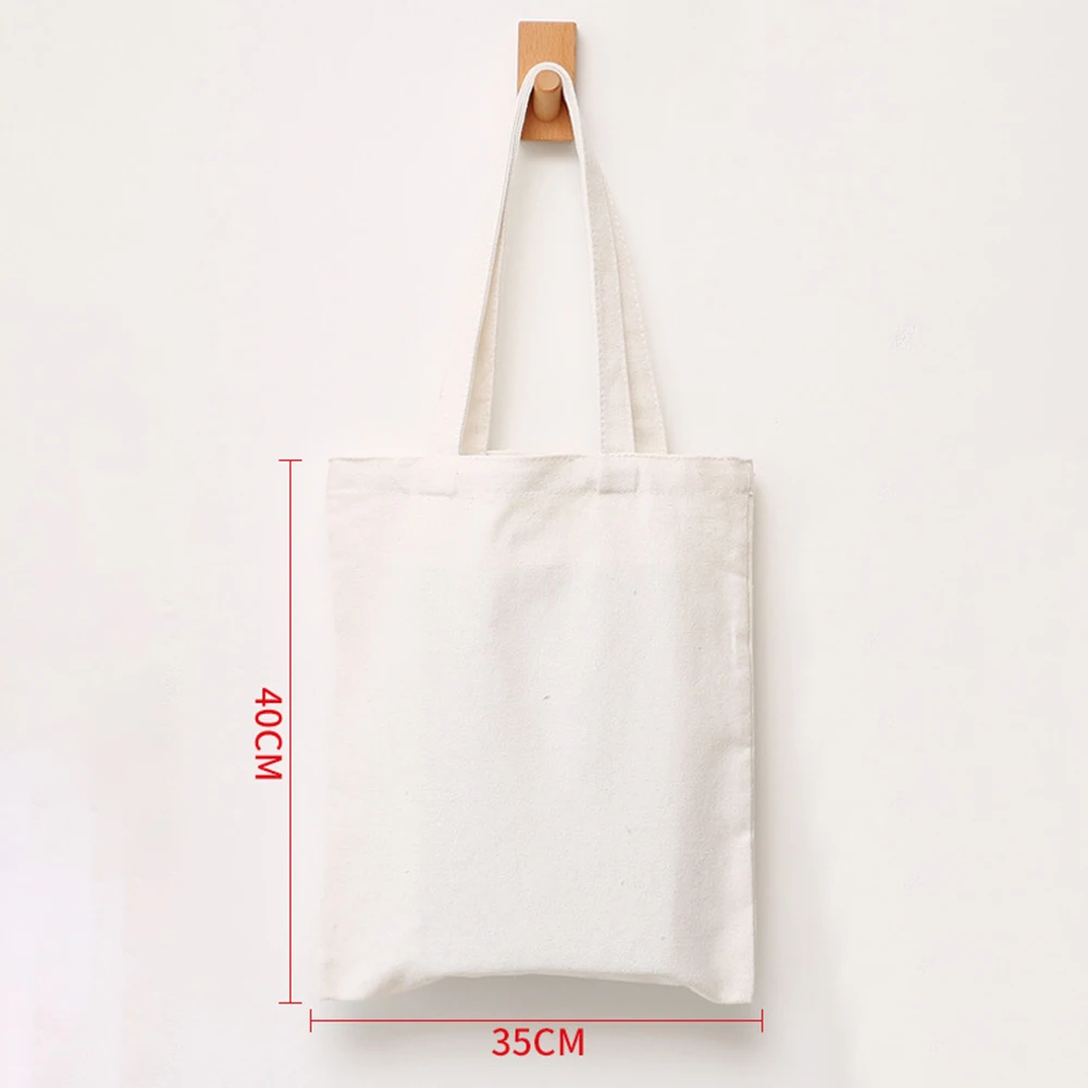 Large Capacity Folding Canvas Bag Reusable Shopping Bag Eco-Friendly Tote Bags Unisex Diy Shoulder Bag Grocery Handbag Wholesale