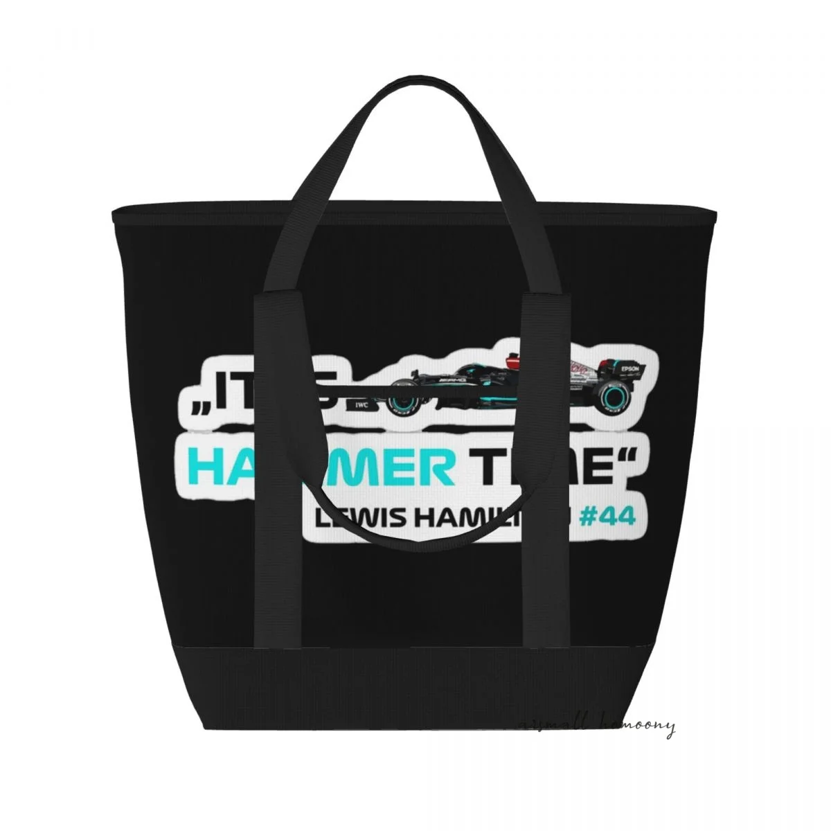 

It's Hammer Time #44 Lewis Hamilton Large Capacity Foldable Fresh-keeping Lunch Bag Thickened Tote Bag Waterproof Insulated Bag