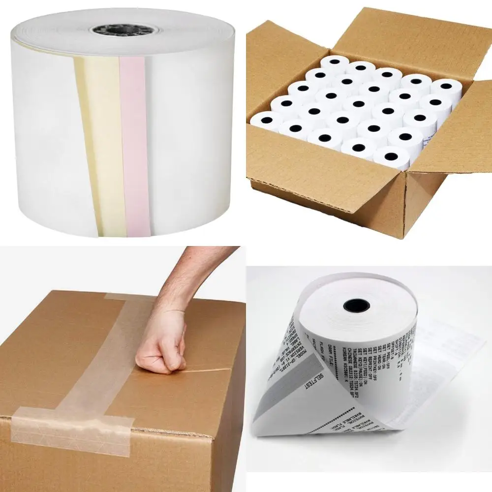 لفات ورق تسجيل النقود المكونة من 3 طبقات، عبوة من 50 قطعة