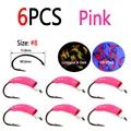 6 piezas de color rosa