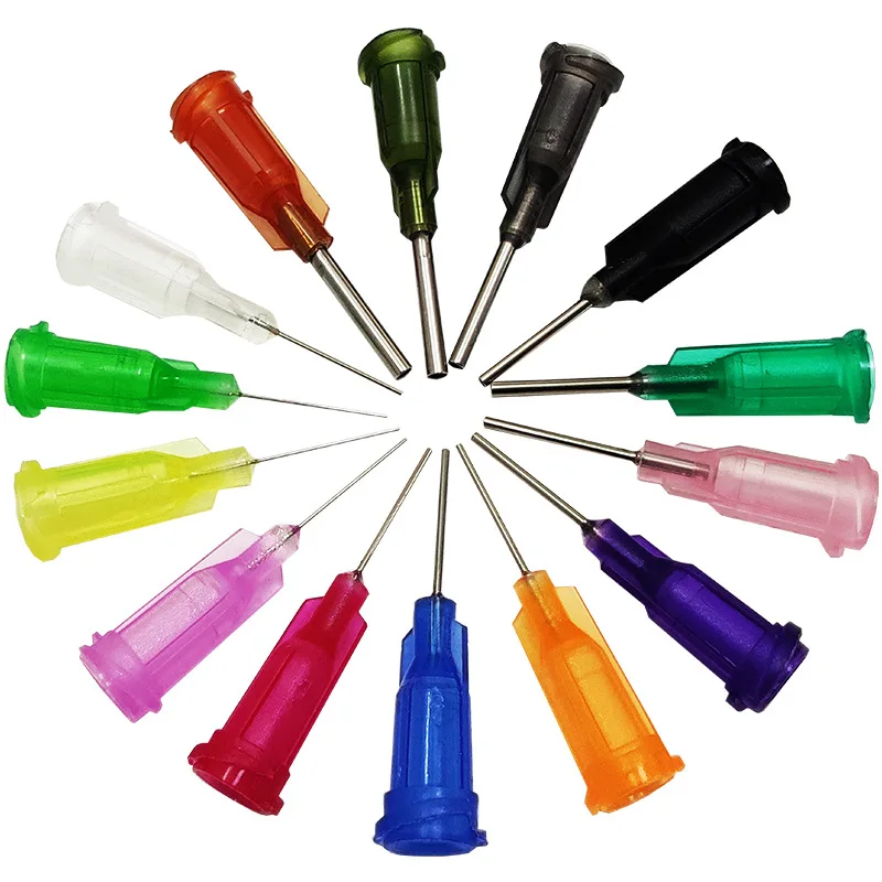 Syringe Dispensing Needles With Luer Lock 14G 15G 16G 18G 20G 21G 22G 23G 25G 27G Blunt Tip X 0.5'' ( 0.5Inch Length ) ,100 PCS