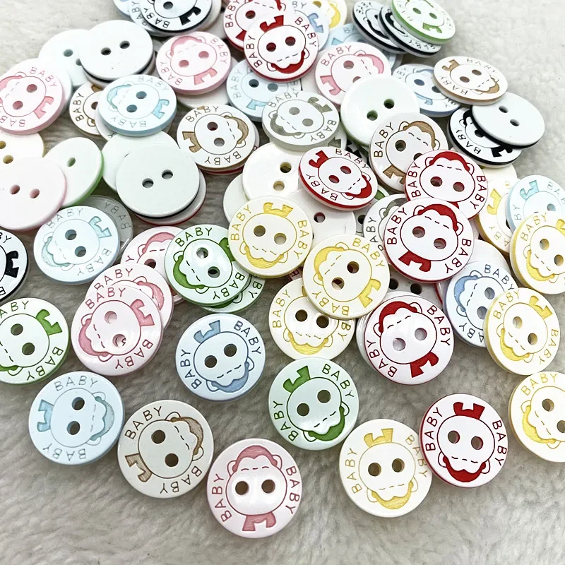 جديد 12.5 مللي متر 15 مللي متر نوعين من ملابس الأطفال أزرار لون الحلوى لون اثنين من أزرار العين ل ديكور الزفاف الخياطة اكسسوارات