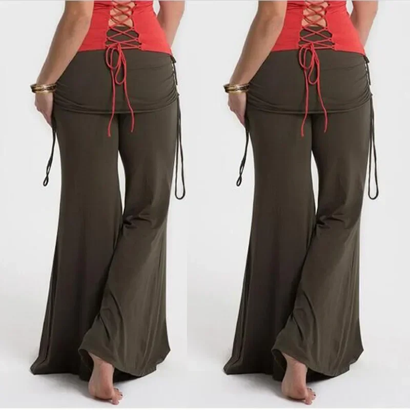 Cosplay Medieval Sexy Trousers Women Halloween Costume Female Hip Hop Baggy Boho Cross-pants Sports Yoga Stage Show Fancy Dress