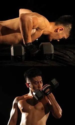 معدات الصالة الرياضية الدمبل السداسية المطاطية مجموعة الأوزان 20 كجم الدمبل المطاطية السداسية #6