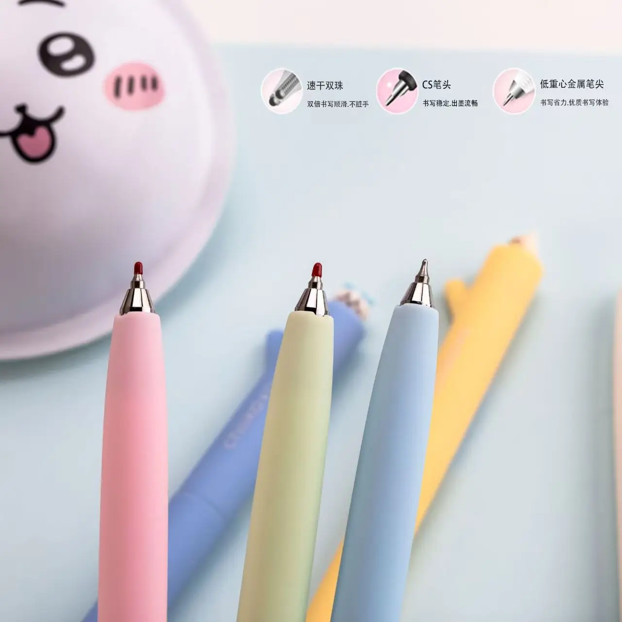 6Pcs/Set Cute Cartoon Ballpoint Pen H0.5mm Black Ink Signature Gel Pens Office School Stationery Supplies children's day gift