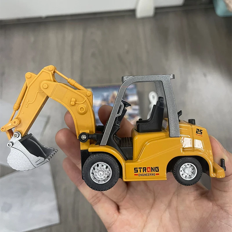 Miniexcavadora de escritorio, camión volquete, carretilla elevadora, aplicación móvil Bluetooth para controlar a los niños, coche de Control remoto, juguete de descompresión