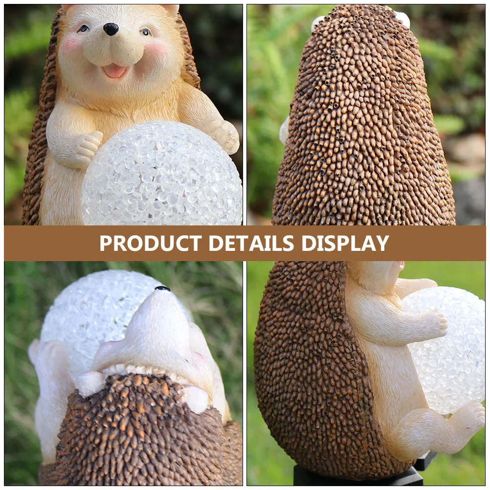 تعمل بالطاقة الشمسية القنفذ الراتنج ضوء حديقة ساحة الحديقة ديكور الإضاءة في الهواء الطلق الزينة كفاءة في استخدام الطاقة دائم مقاوم للماء الحيوان #2