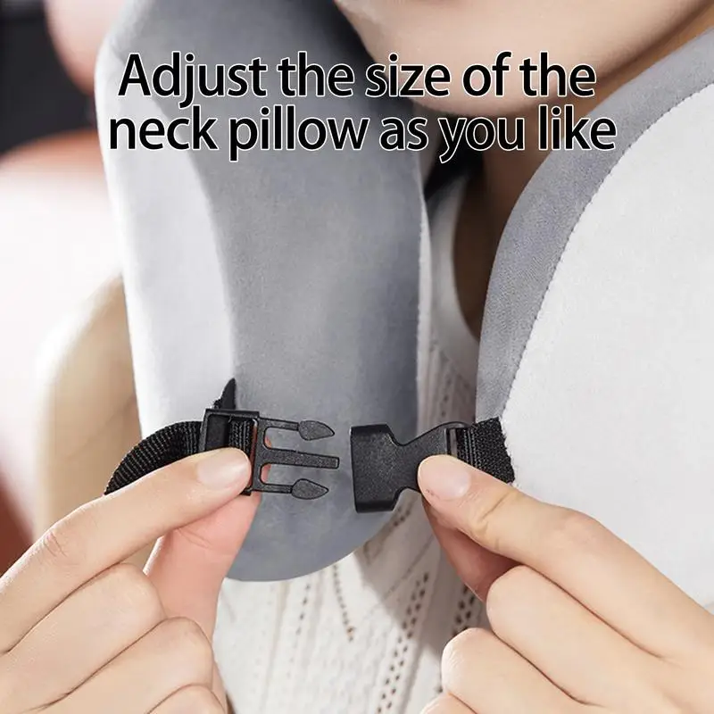 Adult Neck Pillow For Traveling U-Shaped Neck Pillow Breathable Car Headrest Neck Support Washable Cover Lunch Break Artifact