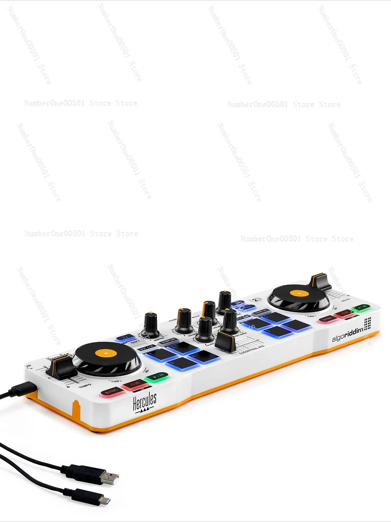 Digital DJ portable controller, entry-level disc player