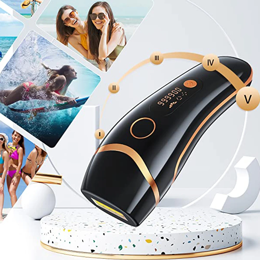 INNZA IPL Depiladora para Mujeres en Casa, 999000 Flashes, Dispositivo de Depilación Indoloro para Rostro/Axilas/Piernas/Brazos/Línea del Bikini