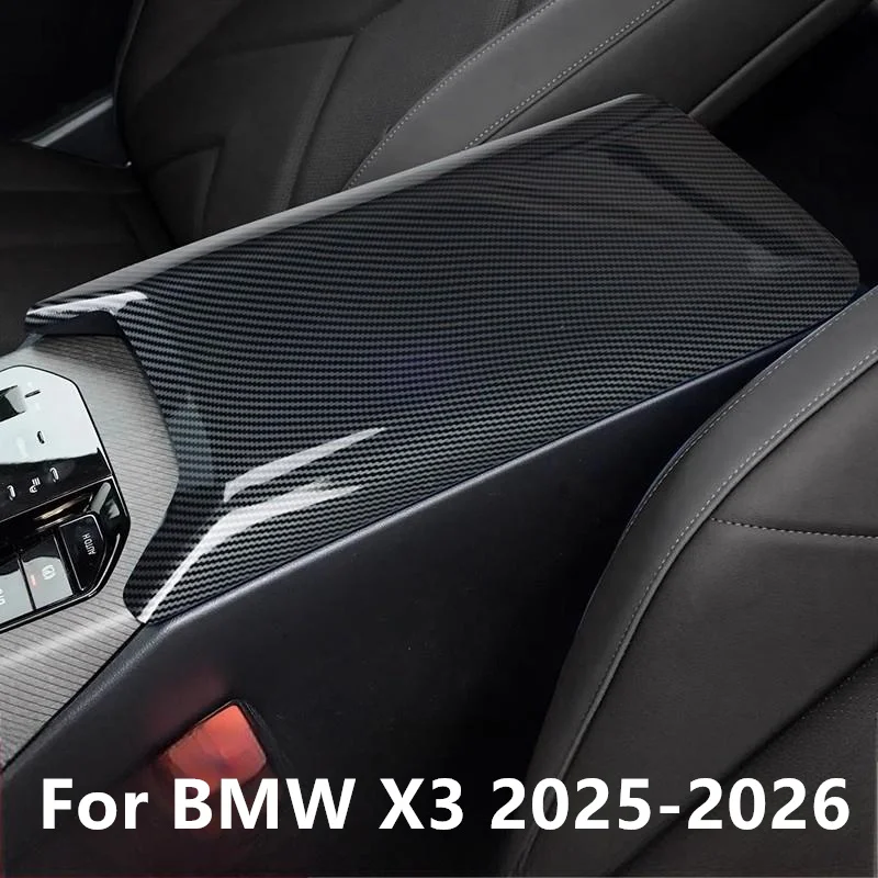

Для BMW X3 G45 2025-2026 автомобильный подлокотник, крышка коробки, пластина из углеродного волокна, декоративный чехол из АБС-кожи, автоаксессуары