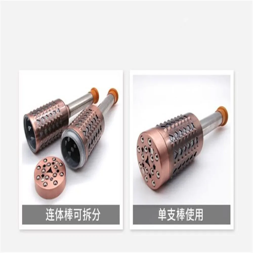 Large Pure Copper Meridian Warm Moxibustion Rod with Jade Massage Head, Household Back Pushing Moxa Stick, Portable Moxibustion