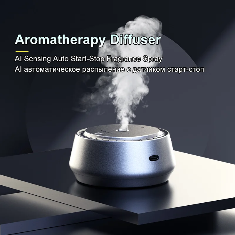 Smart Aromatherapy Diffuser AI Auto Sensing Start Stop Spray Quick Odor Eliminator Long Lasting Fragrance Home Car Use Portable