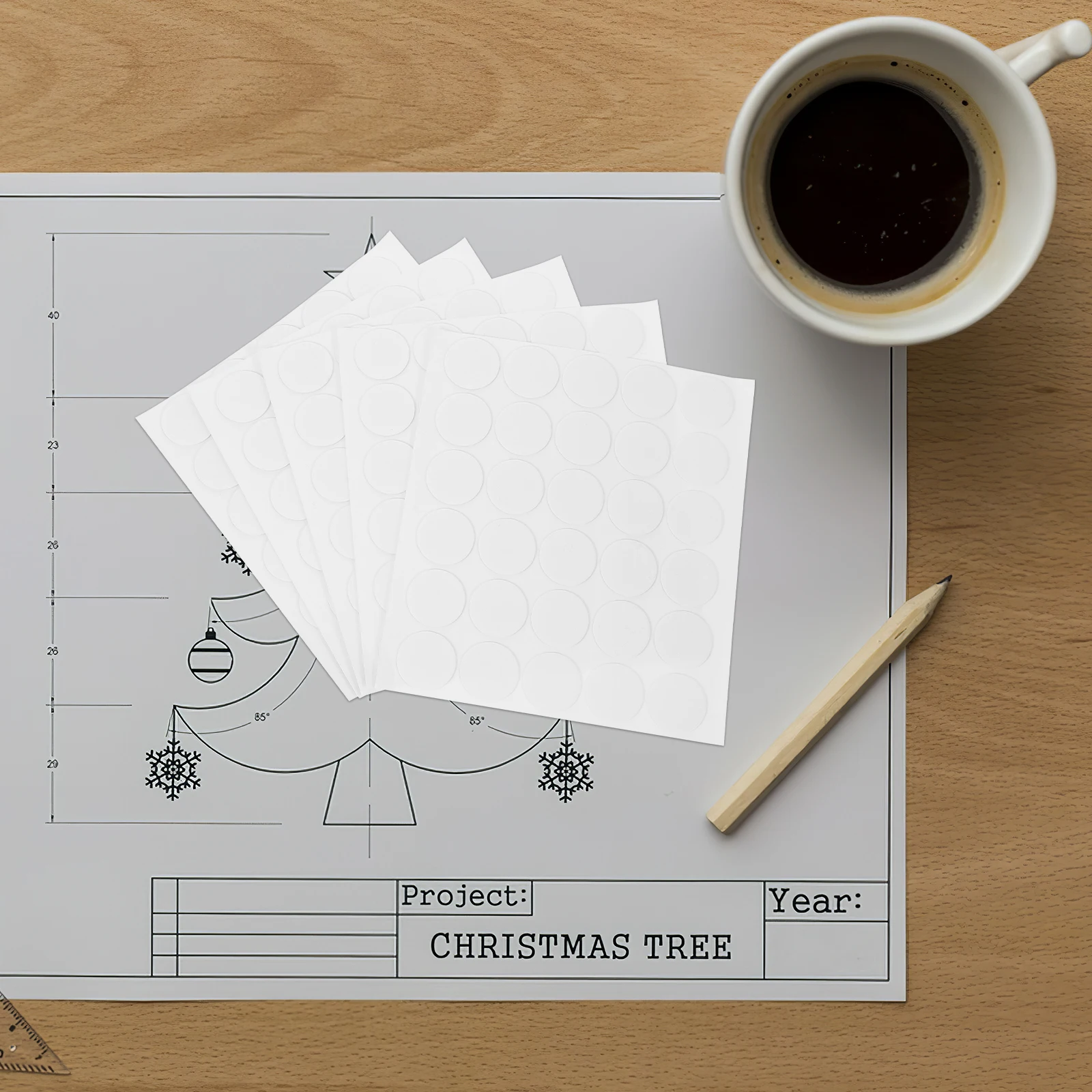 

5 Sheets High Viscosity Double-sided Adhesive Stickers Dots Removable Pads No Trace Circle Acrylic