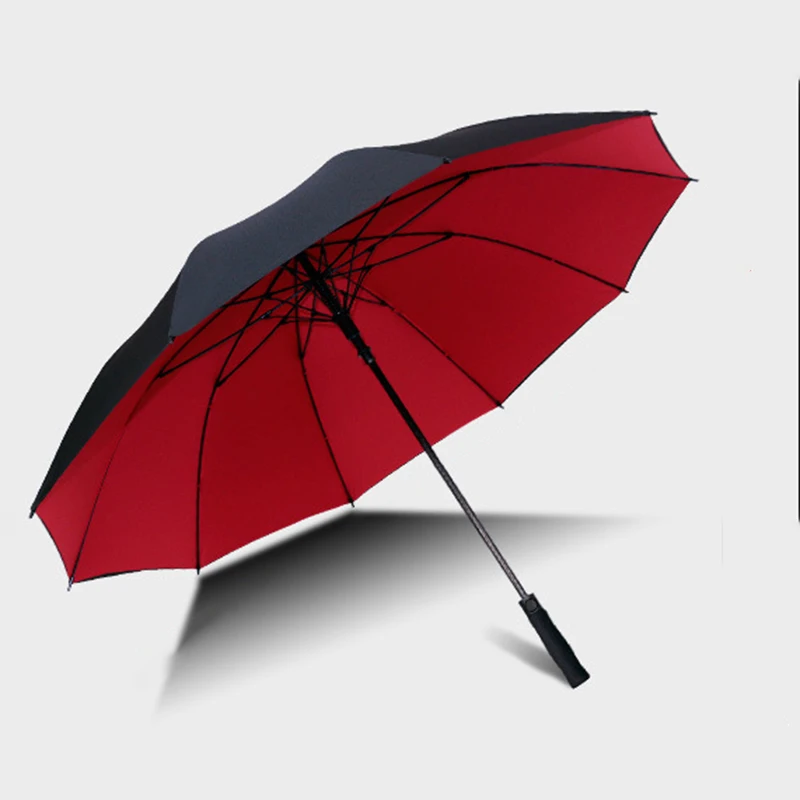 

Большой румбрель, полуавтоматический зонт с длинной ручкой, блокирующий ультрафиолетовый, портативные зонты для гольфа, усиленные зонты от дождя с двойным слоем