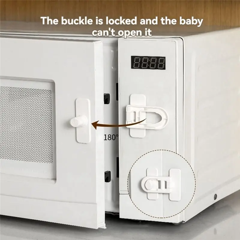 أداة احترافية مكونة من قطعتين من أقفال فرن أمان للأطفال، مادة ABS مقاومة لدرجات الحرارة العالية، سهلة التركيب بدون أدوات