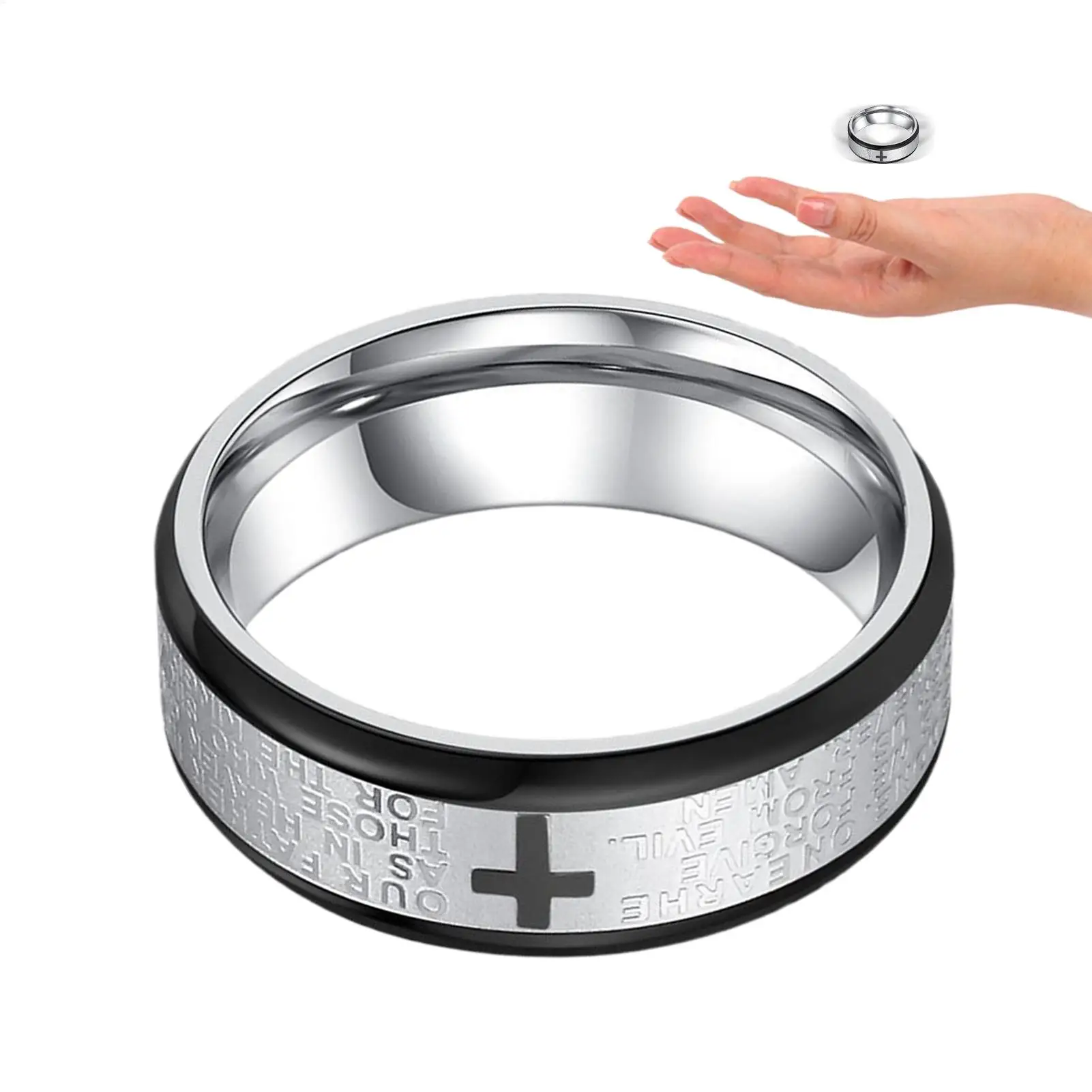 Magic Tricks Floating Ring Metal Cool Floating Rings Student Performance Close-up Stage Magic Props for Carnival Stage