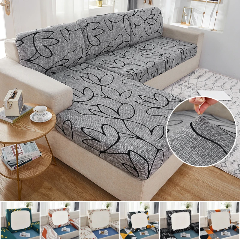 Sofa Seat Cushion Cover for Living Room Stretch Printed Sofa Slipcover L Shape Corner Sofa Covers Funda Sofa Elastic Couch Cover