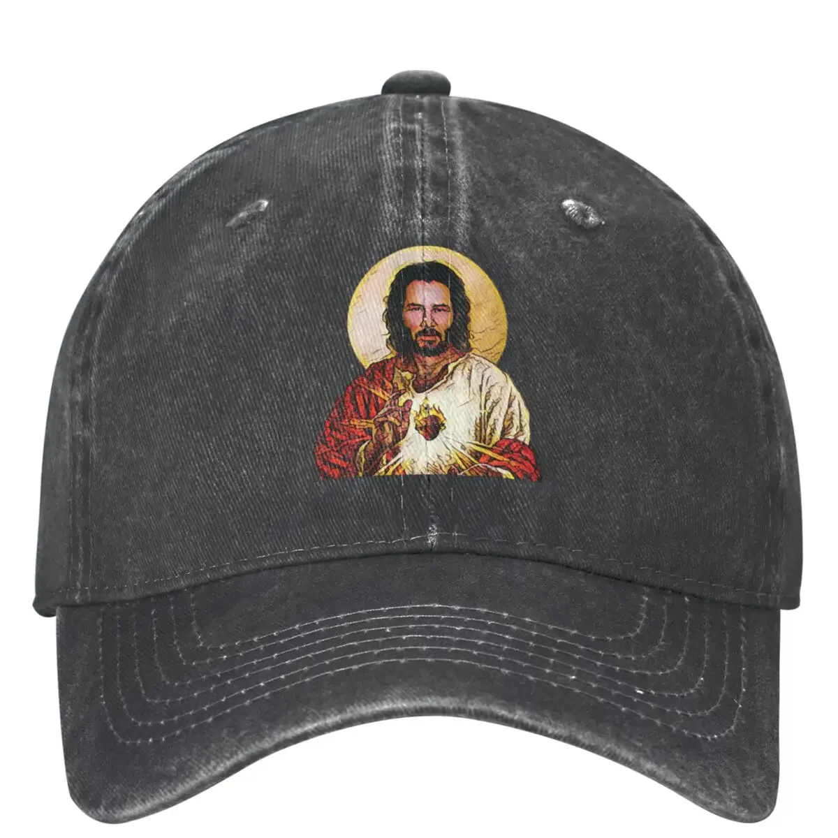 

Holy Keanu Washed Baseball Cap Jasos Christ Vintage Trucker Hat Spring Men Women Outdoor Sport Baseball Caps