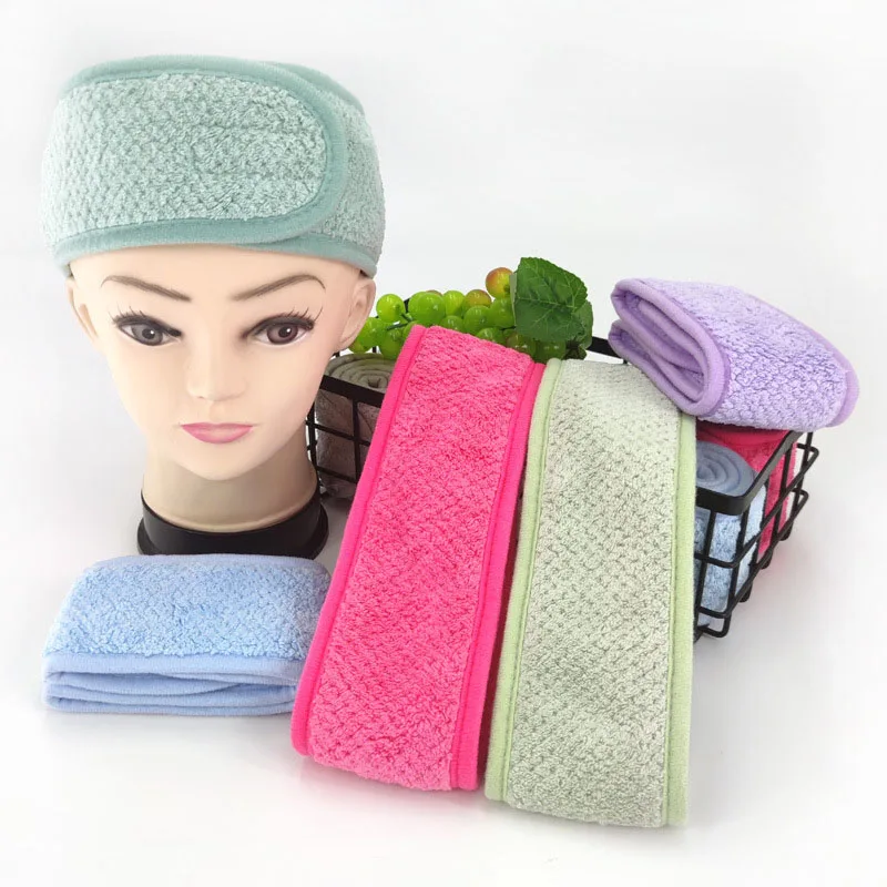 2Pcs/Set Adjustable Make Up Headband with Mask Makeup Brush Soft SPA Facial Hairband Wash Face Hair Holder Towel Skin Care Tools