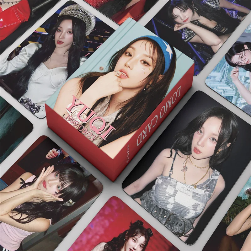 55 Pz/set (G) I-DLE Idol Nuovo Album Never Land Serie HD Printd Carte Lomo Minnie SoYeon YuQi ShuHua MiYeon Carte Fotografiche Ventole Regali