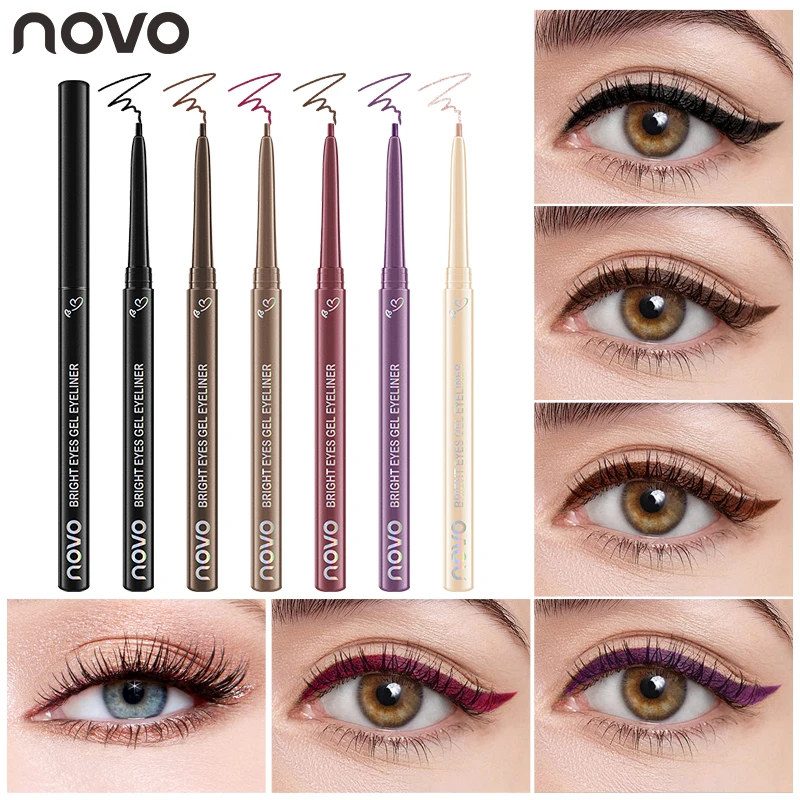 マットアイライナー、超ソフトジェルテクスチャー、滑らかなタッチ、超高演色、防水性と耐汗性、にじみにくい