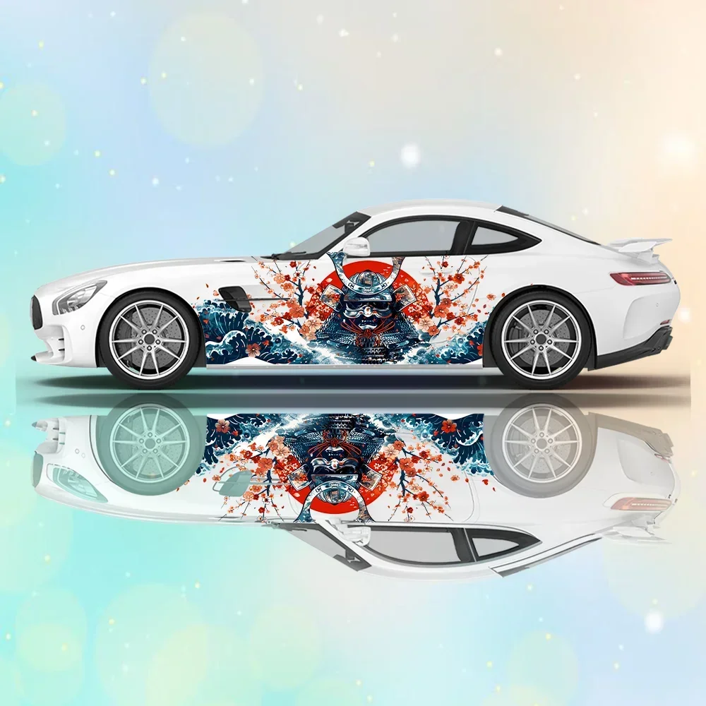 

Wave Warrior Mask Flower Car Vinyl Wraps Decal Self-adhesive Anti Scratch Sticker Suitable for Trucks SUV Decor Auto Accessories
