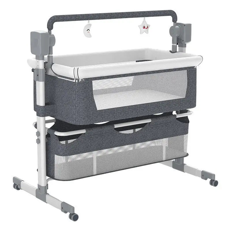 Personalized Intelligent Baby Crib Electric Cradle Rocking Chair with Mosquito Net Newborn Soothing Baby Bed Design Bedroom Use