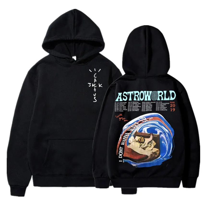 Hoodie Men Women Cactus Jack Cotton Sweatshirt Print Oversized Astroworld Pullover Hoody Hip Hop Travis Scott Top Brand Clothing