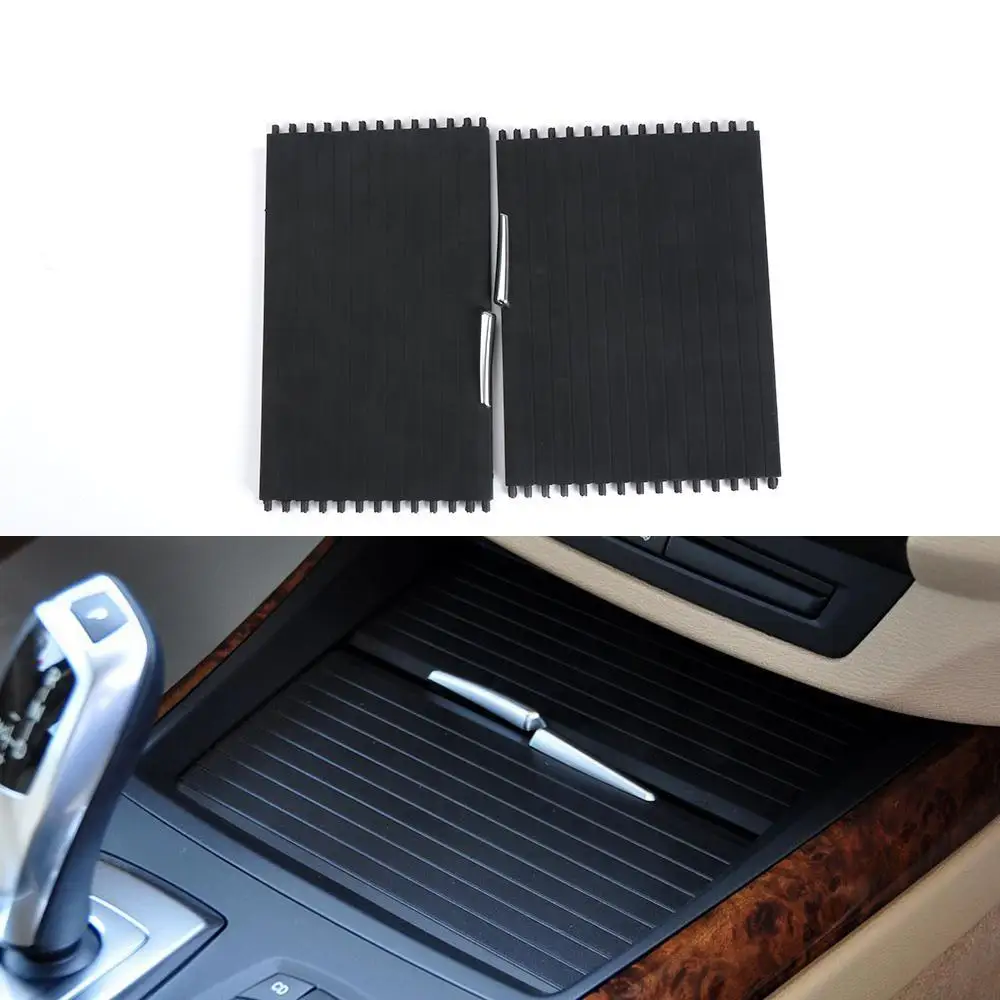 Car Center Console Cup Holder Cover Slide Roller Blinds Storage Box Zipper Sliding Cover For BMW X5 E70 X6 E71 E72 2007-2014