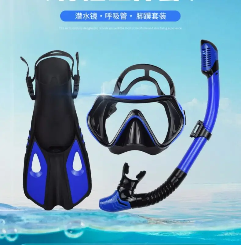 

Outdoor Fishing And Hunting Diving Mask Snorkel Adjustable Flippers Complete Set Of Deep-Sea Diving Aid Freestyle Equipment