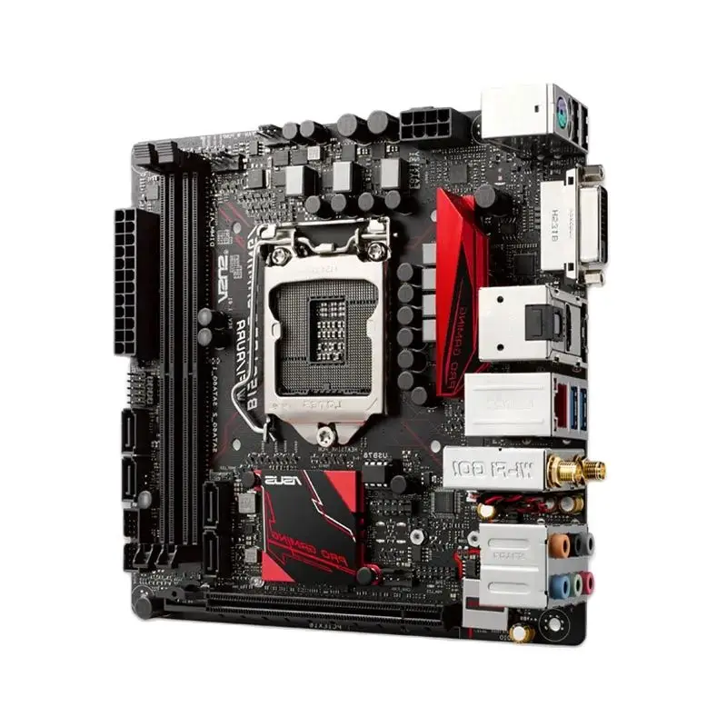 Imagem -03 - Placa-mãe Asus B150 Placa-mãe B150i Pro Gaming Wifi Aura Mini-itx Cpu Soquete Lga 1151 para Cpu 7ª e 6ª Geração