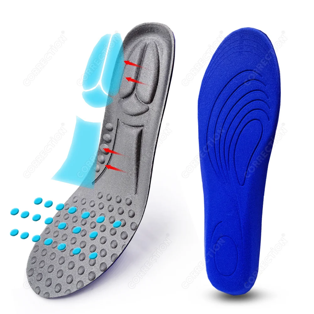 Sport massage Insoles for feet Memory Foam Insoles For Shoes Sole Deodorant Breathable Cushion Running Pad For Feet man women