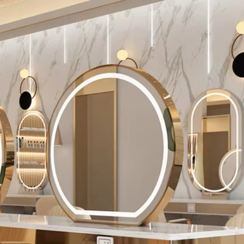 

One or Double Sides Mirror Station With Drawers for Lady Makeup and Barber Shop